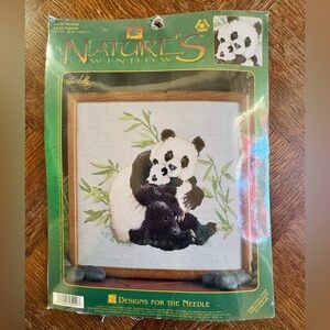 Vintage 1988 Panda Needlework Kit